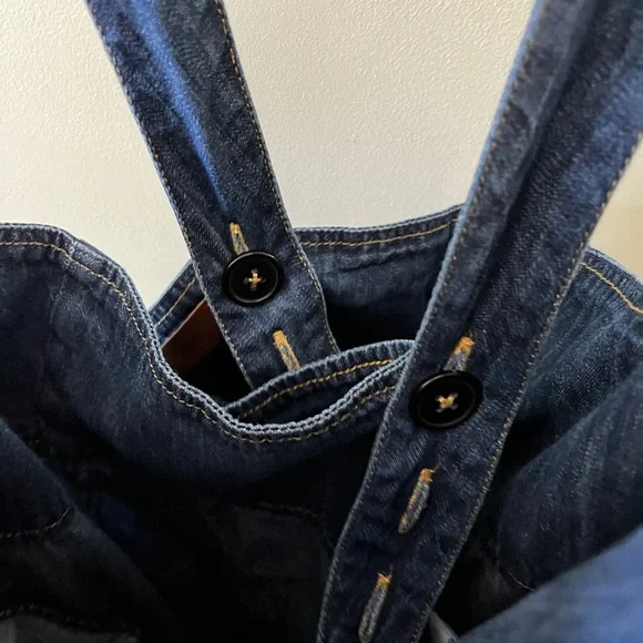 eShakti Dark Blue Denim Overall Dress - Picture 8 of 10